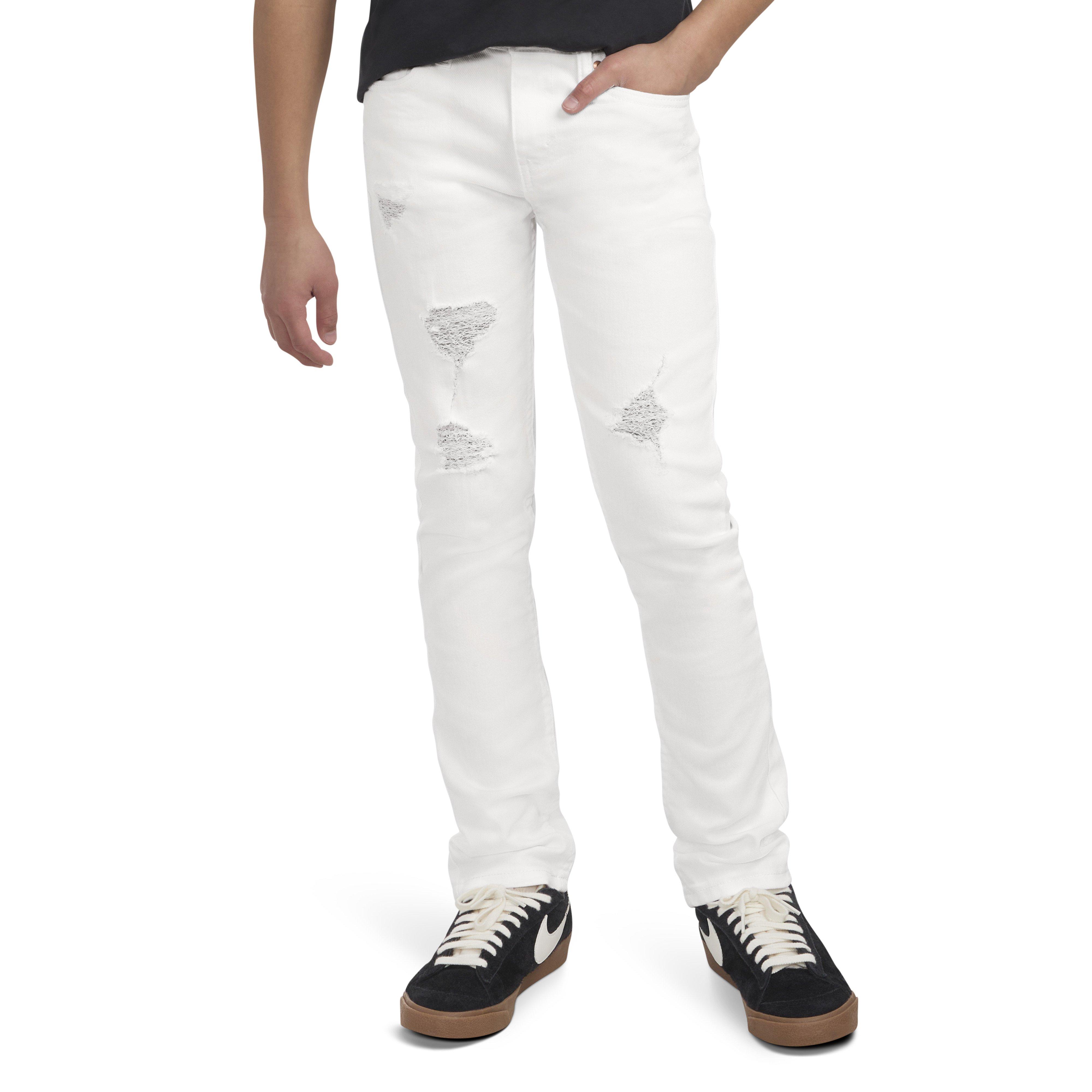 Levi's Big Boys' 510 Skinny Fit White Wash Denim Jeans - WHITE